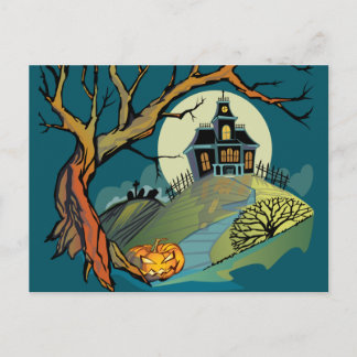 Spooky Spuk House Postkarte