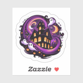 Spooky Spuk House Vinyl Halloween Geister, Flederm Aufkleber