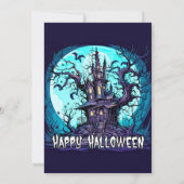 Spooky Spuk Manor Halloween-Party Einladungen (Rückseite)