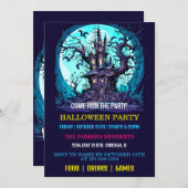 Spooky Spuk Manor Halloween-Party Einladungen (Vorne/Hinten)