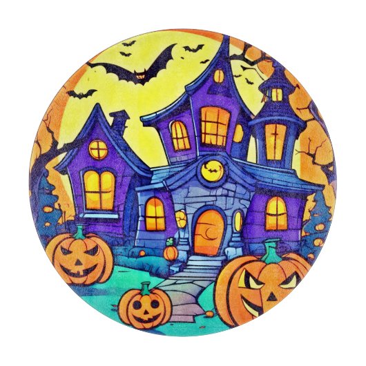 Spooky Spuk Mansion Art Schneidebrett (Vorderseite)