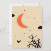 Spooky Spuk Mansion Black Design Halloween Einladung (Rückseite)