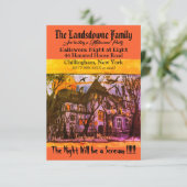 Spooky Spuk Mansion Halloween Text (Stehend Vorderseite)