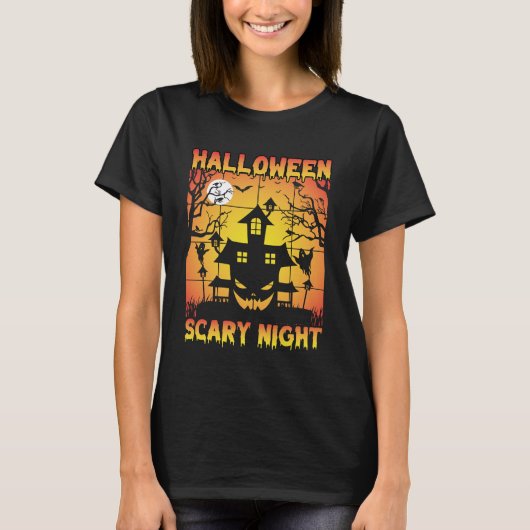 Spooky Spuk Pumpkin Halloween Graphic T-Shirt (Vorderseite)