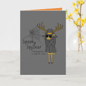 Spooky SpyDeer - Funny Halloween Grußkarte Karte (Gelbe Blume)