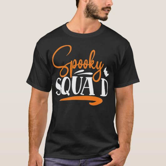 Spooky Squad Cooles Halloween Slogan lustige Tiere T-Shirt (Vorderseite)