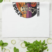 Spooky Squad Retro-Halloween-Design (Schwarzer Tex Geschirrtuch (Gefaltet)
