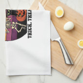 Spooky Squad Retro-Halloween-Design (Schwarzer Tex Geschirrtuch (Viertel Falte)