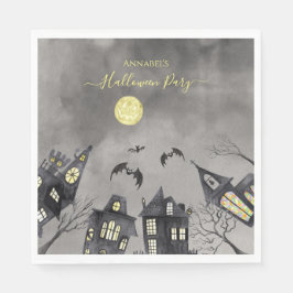 Spooky-Stadt Halloween Napkins Serviette