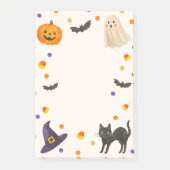 Spooky Stationery, Ghost & Pumpkin Post-it Klebezettel (Vorderseite)