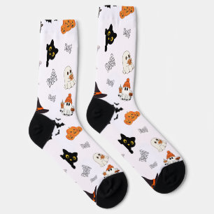 Spooky Steps: Halloween-Zeichentricksocken Socken
