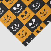 Spooky Stitch Face | Schwarz/Orange Halloween Seidenpapier (Detail)