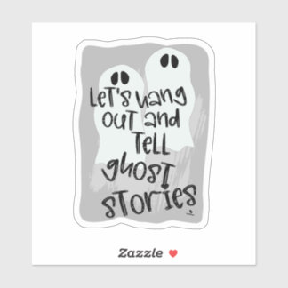 Spooky Stories Funny Beängstigend Ghost Halloween Aufkleber
