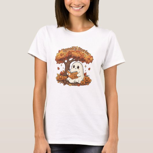 Spooky Stories Niedlich Ghost Halloween Shirt (Vorderseite)