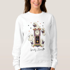 Spooky Stories Niedlich Ghosts Reading Books Book  Sweatshirt