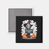 Spooky Study Team - Niedliche Halloween Skeleton T Magnet (Vorderseite/Rückseite)