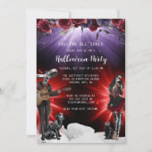 Spooky Sugar Skull Halloween-Party Einladung (Vorderseite)