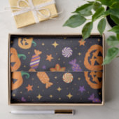 Spooky Sugar Skull und Jack-O'-Lanterns Halloween Seidenpapier (Geschenk)