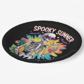 Spooky Summer Beach Vacation Pappteller (Schrägansicht)