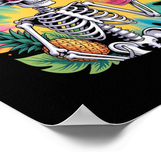 Spooky Summer Beach Vacation Poster (Ecke)