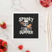 Spooky Summer Funny Meme Skeleton Kaffee Summerwee Serviette (Beispiel)