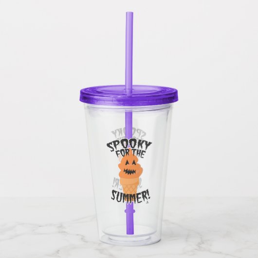Spooky Summer Funny Summerween Cone Cartoon Acryltrinkbecher (Vorderseite)