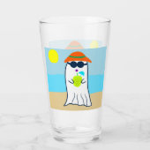 Spooky Summer Ghost am Strand Glas (Rückseite)