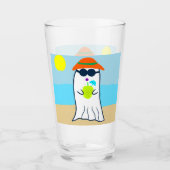 Spooky Summer Ghost am Strand Glas (Vorderseite)