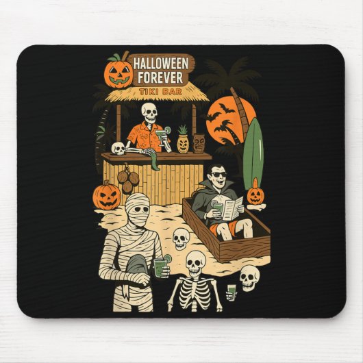 Spooky Summer Halloween Retro Summer Horror Mousepad (Vorne)