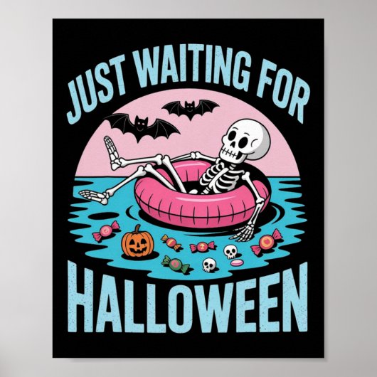 Spooky Summer Skeleton gerade Gewartet Kinder 1 Poster (Vorne)