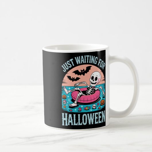 Spooky Summer Skeleton gerade Gewartet Kinder Kaffeetasse (Rechts)