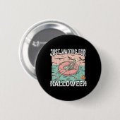 Spooky Summer Skeleton gerade zu Halloween Gewarte Button (Vorne & Hinten)