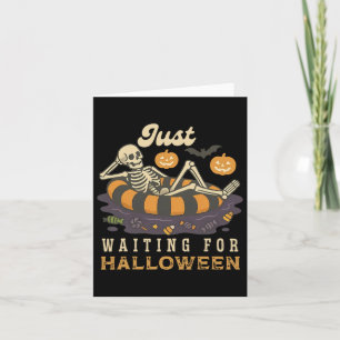 Spooky Summer Skeleton gerade zu Halloween Gewarte Karte