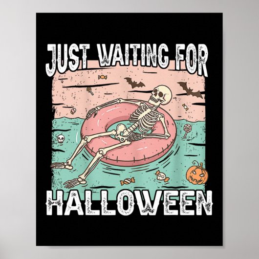 Spooky Summer Skeleton gerade zu Halloween Gewarte Poster (Vorne)