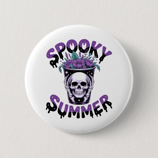 Spooky Summer Skeletonsommer Button (Vorderseite)