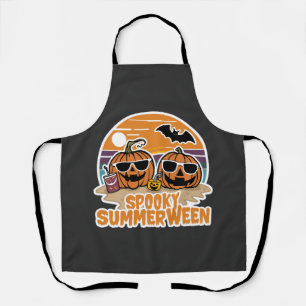 Spooky Summerween - Kürbis am Strand Schürze