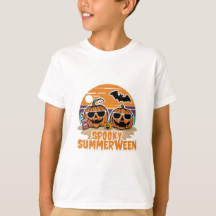 Spooky Summerween - Kürbis am Strand T-Shirt
