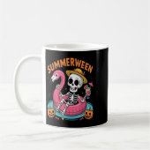 Spooky Summerween Skeleton gerade Gewartet für Hal Kaffeetasse (Links)
