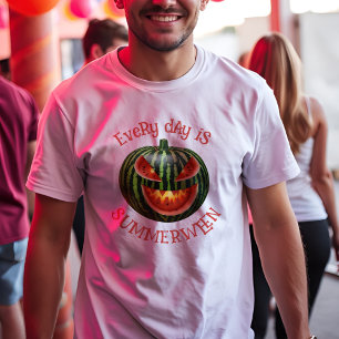Spooky Summerween Watermelon Kürbislaterne Summer Tri-Blend Shirt