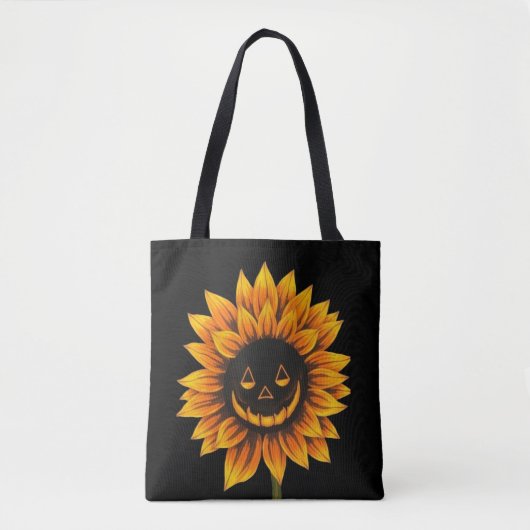 Spooky Sunflower Smile  Tasche (Vorderseite)