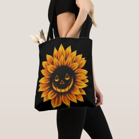 Spooky Sunflower Smile Tasche (Von Nahem)