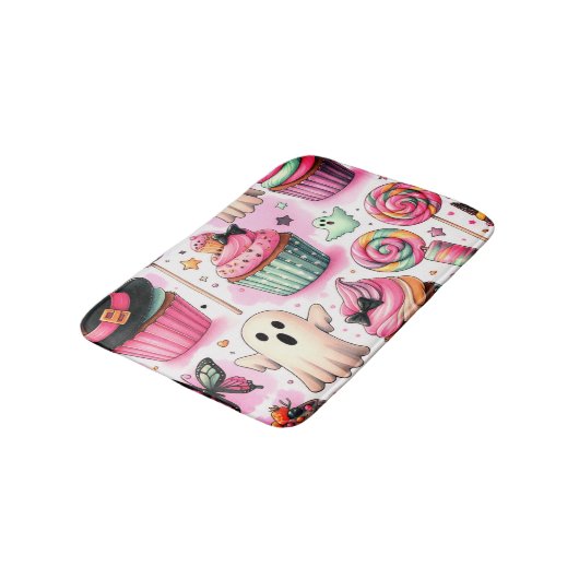 Spooky-Süßigkeiten Badematte (Schrägansicht)