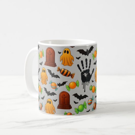 Spooky-Süßigkeiten und Schatten Kaffeetasse (Vorderseite Links)