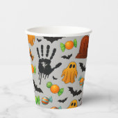 Spooky-Süßigkeiten und Schatten Pappbecher (Vorderseite)