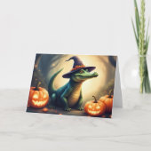 Spooky Swamp Hexenkorb Halloween Notecard Dankeskarte (Vorderseite)