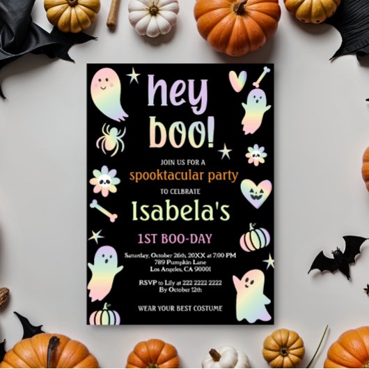 Spooky Sweet Ghost Birthday Einladung