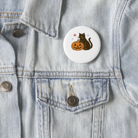 Spooky Sweet Halloween Kitty Classic T - Shirt Button (Beispiel)
