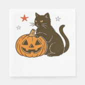 Spooky Sweet Halloween Kitty Classic T - Shirt Serviette (Vorderseite)