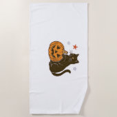 Spooky Sweet Halloween Kitty Classic T - Shirt Strandtuch (Vorderseite)