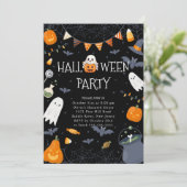 Spooky Sweet Halloween Party Einladung (Stehend Vorderseite)